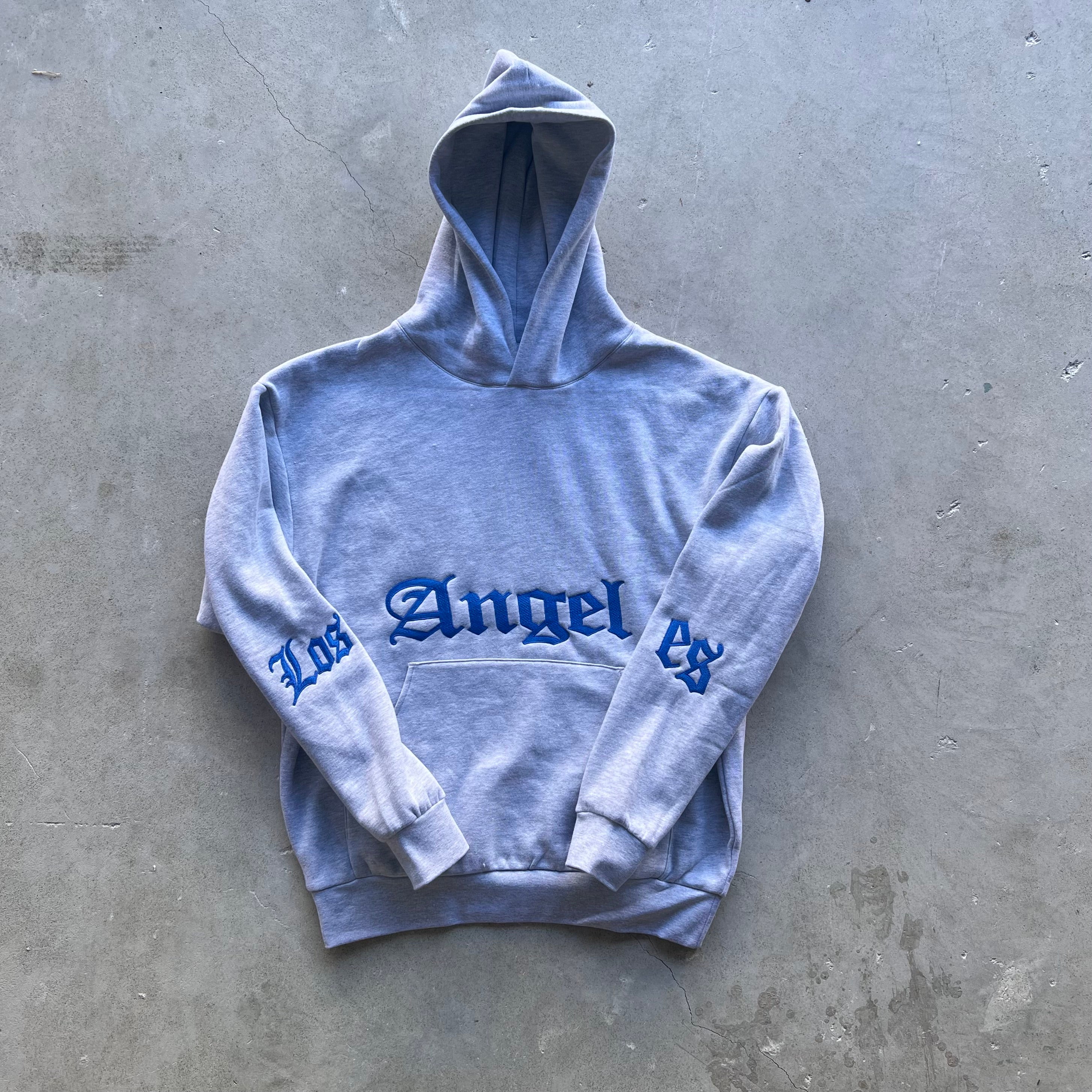 Los angeles Hoodie - Gray ( Royal embroidery thread ) – Prolific