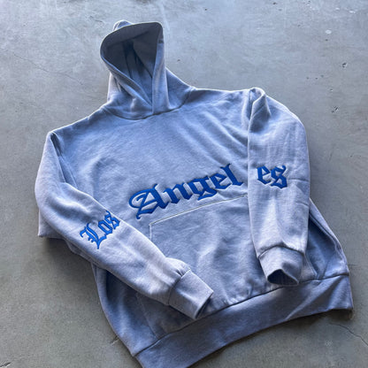 Los angeles Hoodie - Gray ( Royal embroidery thread )