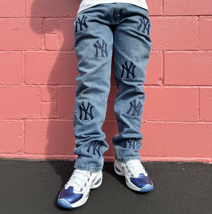 NY Embroidered Jeans