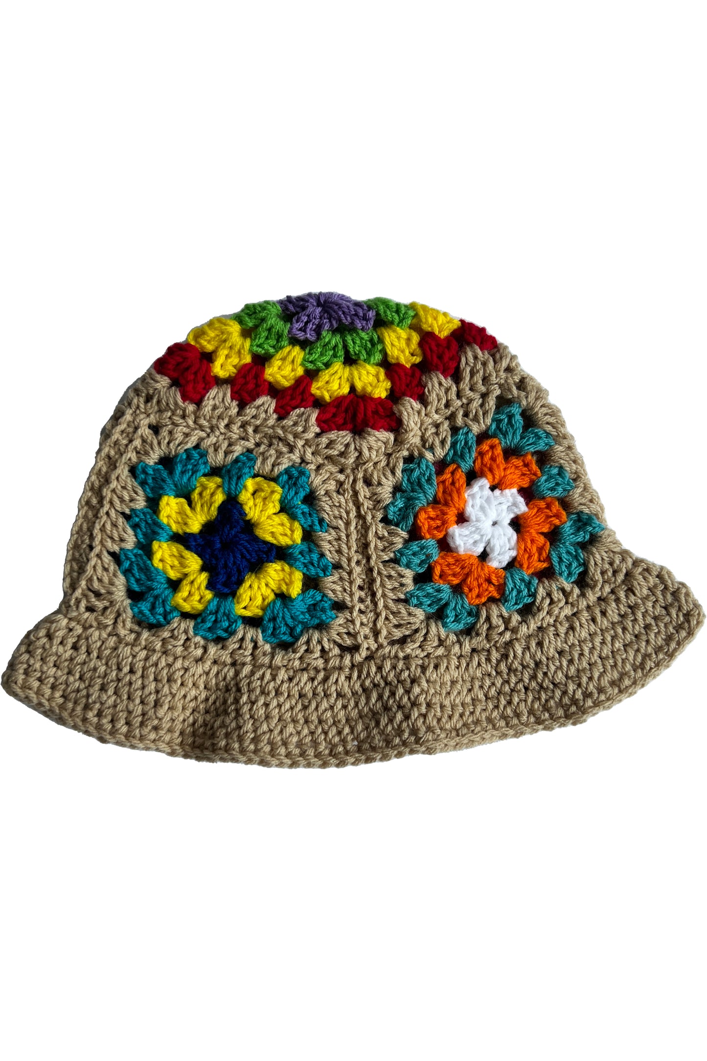 Granny Square Crochet Bucket Hat