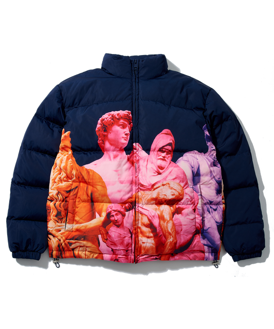 Statues Puffer Jacket - Navy
